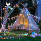 JMEXSUSS 400 LED Easter Lights Indoor Outdoor, 132FT Easter String Lights Plug in, 8 Modes Colorful Christmas Light for Bedroom Party Decorations