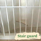 PotatoLife Plastic Wire Mesh Fence, Balcony Fence for Baby and Pets, Safety Fence, Stair Protector, Poultry, Garden, Tree Support, Durable Material, Free Zip Ties (Black, 15.7'' x 20')