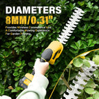 Cordless Hedge Trimmer, 2 in 1 Handheld Electric Grass Shear, 20V Power Tool for Efficient Yard Maintenance Lightweight, Trimming Hedges and Bushes with Charger and Battery