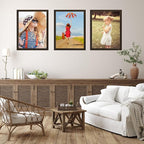 KTKDE 8.5x11 Picture Frame Walnut Certificate Document Frame 3 Pack Diploma Frames, Poster and Photo, Horizontal and Vertical Formats for Wall Hanging or Tabletop with Shatter Resistant Plexiglass