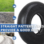 4.00-6 Replacement Tire and Inner Tube Set, 2 Pack, 13" Heavy Duty Tire and Wheel, TR-13 Straight Valve Stem, for wheelbarrow Trolley Dolly Garden Wagon Wheel Replacement