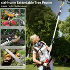 xixi-home Cut and Hold Pruners 4.2-7.2 Ft Long Reach Pole Saw Pruning Shears and Hold Bypass Pruner Extendable Tree Trimmer with Dedicated Serrations Telescoping Fruit Picker