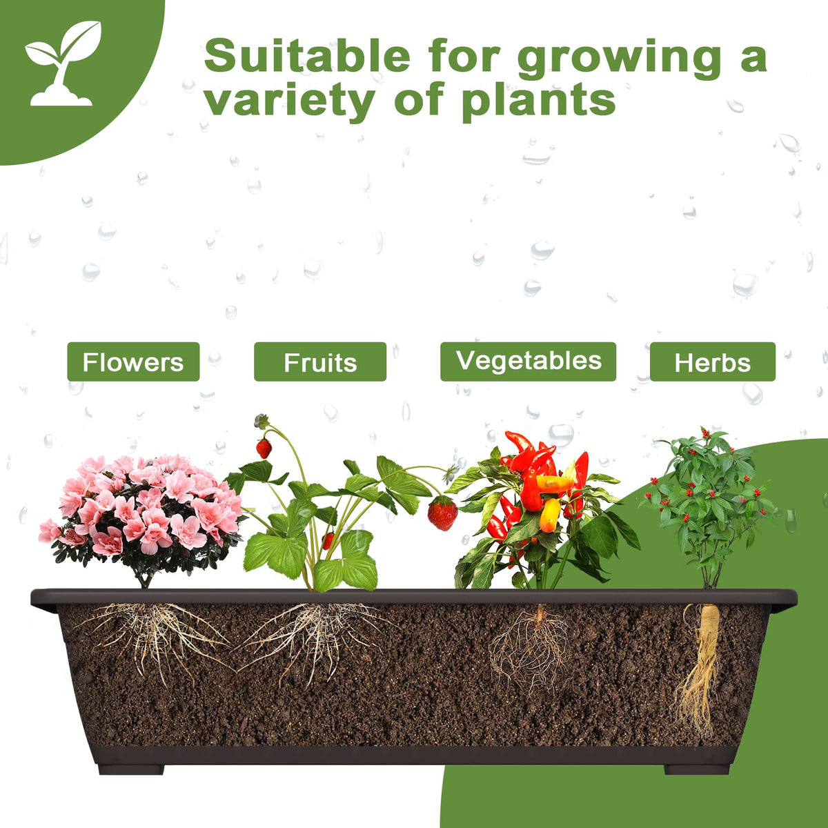 TOREVSIOR 5-Tier Vertical Raised Garden Bed, Elevated Herb Planter Box