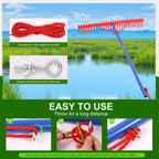 Lake Rake,Pond Weed rake,Heavy Duty Razer Rake,Large Pond Aquatic Rake-39 Wide Head with Alloy Tines , Floating Lake for Removal of Weeds Leaves & Floating Scum ,Shoreline & Beach Landscaping Tool