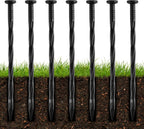 100Pcs 8-Inch Plastic Landscape Edging Spikes, Spiral Anchoring Nails for Weed Barrier, Paver Edging, Landscape Edging, Artificial Turf, Grass Pathways, and More