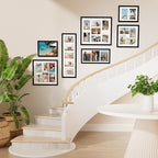 Vittanly 8x24 Collage Picture Frame, Displays 5Pcs 4x6 Pictures with Mat, Picture Frames Collage Wall Decor for Horizontal or Vertical Display, Black, 1 Pack