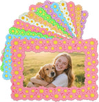 ANPHSIN 12Pcs Magnetic Picture Frame for 4x6in Photo - Cute Magnets Frames Fridge Decor Gifts for Girls Women, Home Refrigerator, Back to School Locker, Classroom Decorations Supplies, Daisy