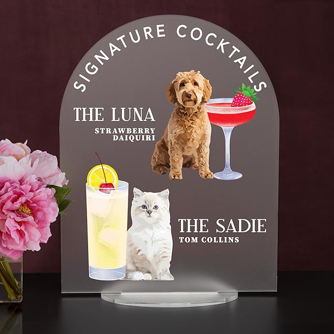 Pet Signature Drink Wedding Signs