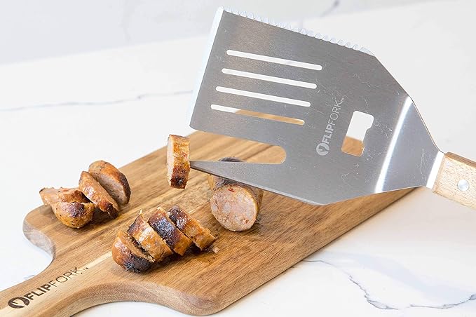 Boss - 5 in 1 Grill Spatula with Knife, Fork, Bottle Opener and Turner BBQ Tools. All in One Grill Accessories Set for Outdoor Grills. 18 inch Grilling Accessories BBQ Set