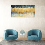 XXMWallArt FC2650 Canvas Wall Art Abstract Golden Forest Painting Modern Decor Abstract Canvas Prints for Living Room Bedroom Kitchen Home and Office Wall Decor
