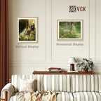 VCK 22x28 Poster Frame Set of 4 - Oak, Gallery-Quality Wood Picture Frames, 1.1-Inch Wide Border, Polished Plexiglass, Vertical or Horizontal Wall Display for Photo/Art/Prints, Natural Oak