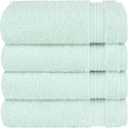 Cotton Paradise Hand Towels for Bathroom, 100% Cotton Turkish 4 Piece Hand Towel Set, Soft Absorbent Face Towels, Mint Hand Towels