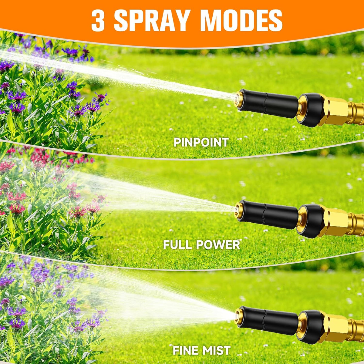 Metal Garden Hose 200 FT - 304 Stainless Steel Water Hose 200 FT - Expandable Short Flexible Garden Hose,no Kink Explosion, no Bite