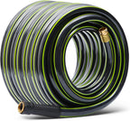 Worth Leader Garden Hose 3/4 in. x 100 ft. -No Kink, Flexible, Leakproof, Male/Female, 500PSI Burst -Heavy Duty Durable 5 Layers PVC Rubber Lightweight Water Pipe for Gardening, Agriculture&Lawn Care