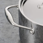 Tramontina Signature Tri-Ply Clad Stainless Steel 5-Quart Dutch Oven Pot with Lid, Induction-Ready, Dishwasher-Safe, NSF-Certified, Made in Brazil