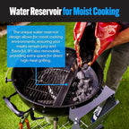 SnS Grills Slow ‘N Sear Charcoal Inserts for Low ‘N Slow & High-Heat Cooking - Patented Stainless Steel Accessories for Kettle Grills - Low Profile 22"