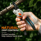 VOTREK® 8.5" Bypass Pruning Shears, Jam-Proof Spring Clippers for branches