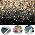 SJOLOON Black and Gold Backdrop Gold Spots Backdrop Vinyl Photography Backdrop Vintage Background for Family Birthday Party Newborn Studio Props 11547 (12x10FT)