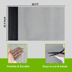 Plastic Wire Mesh Fence Roll, GENNIZZ 35.4IN x 50FT Plastic Chicken Wire Mesh, Garden Netting Fencing Barrier for Poultry Balcony Chicken Puppy (0.9m x 15m)