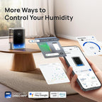Dreo 8L Smart Humidifiers for Bedroom 600ft², 80H Runtime Warm&Cool Supersized Mist Humidifier for Large Room Indoor, Quiet Whole House humidifier for Baby, Plants, with Alexa/Google, Silver, HM717S