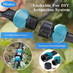 Hlinker 2025 Flat Soaker Hose 75 ft with Stake for Garden, Linkable Drip Hose Diy Automates Garden Irrigation System Saving 84% Water, Dual-layer Leak-free Design Water Hose with Holes