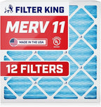 Filter King 17.25x19.25x1 Air Filter | 12-PACK | MERV 11 HVAC Pleated A/C Furnace Filters | MADE IN USA | Actual Size: 17.25 x 19.25 x .75"