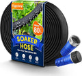 TigeJoy 15FT Flat Soaker Hose, Heavy Duty Double Layer Garden Watering Hose, Flexible Leakproof Drip Irrigation Hose for Raised Beds, Lawns & Vegetables, Save 80% Water