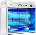 Indoor Electric Bug Zapper, 2800V Powerful Flying Insect Mosquito Killer w/ 20W Blue Light Attract, Plug-in Pest Control Machine for Moth, Fruit Fly, Fungus Gnat, Garage Bug Catcher/Eliminator/Trap