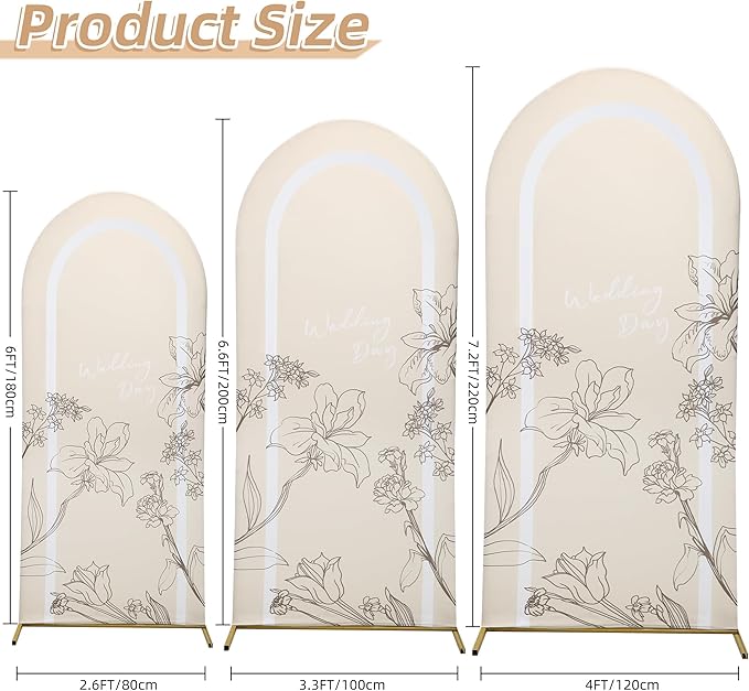 Wedding Arch Cover Spandex Arch Backdrop Cover Stretchy Backdrop for Wedding Birthday Party Decoration Baby Shower