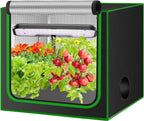 MELONFARM Small Grow Tent for Aerogarden，24”x16”x20” ，Hydroponics Growing System ，Highly Reflective 600D Diamond Mylar Canvas with Ventilation window and Floor Tray for Hydroponic Indoor Plant Growing