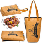 Reusable BBQ Blanket for Resting Meat - Insulated Smoker Grilling Bag with Wide Mouth for Large Brisket Pork Shoulders, and Turkeys Perfect BBQ Accessory & Gift for Men (15in)