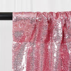 SquarePie Sequin Backdrop Curtain Not See Through Thick Glitter Background for Party 6FT x 8FT Fuchsia Pink