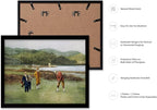Poster Master The Putting Green Painting Poster - Golf Course Print - Golf Art - River Art - Sports Art - Landscape Art - Father's Day Art - Great Office or Living Room Decor, 11x14 Black Framed