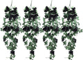 RECUTMS Artificial Rose Vine Hanging Plants 4Pieces 3.3Ft Flowers for Home Room Garden Wedding Indoor Outdoor Decoration (Black)