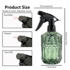 KCKHFA Glass Plant Misters for Inside, 13.5 oz Mister Spray Bottle for Plants, Spring Gardening, Cleaning, Hair, Pets Care with Adjustable Nozzle