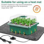DJGINRO 12 Pack Seed Starter Tray Seed Starter Kit (144 Cells Total Tray) with Humidity Adjustable Dome, for Seeds Growing Starting Plant Germination Trays, Mini Green House Germination Trays.