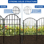 26 Pack Decorative Garden Fence, 22in X 28ft Arched No Dig Fence Border, Garden Edging Border, Rustproof Metal Animal Barrier with Ground Stake for Dog, Rabbit, Outdoor Yard Patio Decor