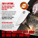 Redline Fixed Blade Hunting Knife with Ferro Rod and Sheath - Perfect for Outdoor Adventures - Holtzman's Gorilla Survival
