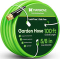 Maygrove 100 ft Garden Hose, 5/8 in ID, Heavy-Duty, Leakproof, Kink-Resistant Water Hose with Swivel Brass Fittings, 600 PSI Burst Rating, Ideal for Car Wash & Lawn Watering