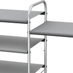 Simple Houseware 3-Tier Shoe Rack Storage Organizer, Grey – Space-Saving Shoe Shelf, Holds 9–16 Pairs, Sturdy Metal Frame, Easy Assembly – Closet, Entryway, Bedroom Shoe Storage Solution