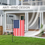 HOOSUN 20 Pack Garden Flags Clips And Stoppers,Tiger Clips For Garden Flag Holder,Rubber Stoppers Yard Flag Holder Clip for Small Flags Pole 4th of July Accessories