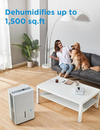 Midea 1,500 Sq. Ft. Energy Star Certified Dehumidifier With Reusable Air Filter 22 Pint - Ideal For Basements, Large & Medium Sized Rooms, And Bathrooms (White)