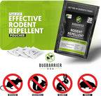 BugBarrier's Extra-Strength Mouse Repellent Deterrent Pouches, USDA 99% Biobased, Peppermint & Rosemary Oils Repel Mice Nesting in Car, RV, Boat, Garage, Shed, Cabin Made in The USA (Pack of 20)