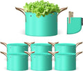 7 Pcs 10 Gallon Potato Grow Bag, PE Garden pots Plant Grow Bag with Branch-Binding Holes and Drain holefor for Vegetables, Strawberries, Flowers