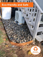 Vinci Landscape Edging Border, 40" L x 8" H 3Pack 10FT Total Rusted Corten Steel Garden Edging,Easy Installation,Sturdy Elegant Metal Lawn Broder for Flower Beds, Pathways, Paver Edges and Yard