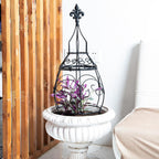 29-Inch Garden Trellis Obelisk - Durable Metal Support for Indoor & Outdoor Climbing Plants, Perfect for Vertical Gardening & Potted Plants, Stylish Design for Home and Garden