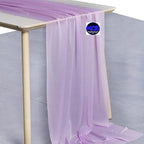 MDS 2 Pack 14ft Chiffon Table Runner 29 x 170 Inches Sheer Wedding Runner Romantic Rustic Table Runner for Wedding Decorations, Birthday Parties, Bridal Shower Party Arch Decor - Orchid