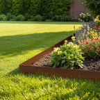 Worth Garden 20ft. Galvanized Steel Landscape Edging - 6-Pack 6.5" x 40" Metal Edging for Landscaping with 7 Stakes, Bronze Powder Coating Hammer-in Lawn Edging for Yard Pathway Divider