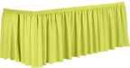 Ultimate Textile Pleat Polyester Fabric Table Skirt - Machine Washable Flame Resistant with Clips for Events, Weddings & Trade Shows, Cut & Sewn in Paterson, NJ - Lemon, 7' Shirred Pleat