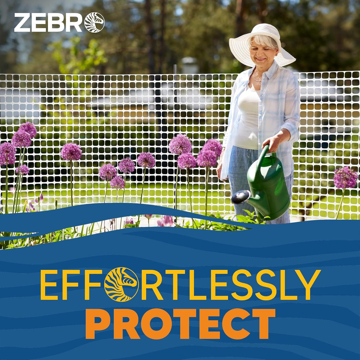 ZEBRO 4' x 100' White Plastic Garden Fence Roll – Light Duty Mesh Fencing for Temporary Fence, Snow, Garden Netting, Animal Barrier, Agricultural Fencing & Lawn Protection